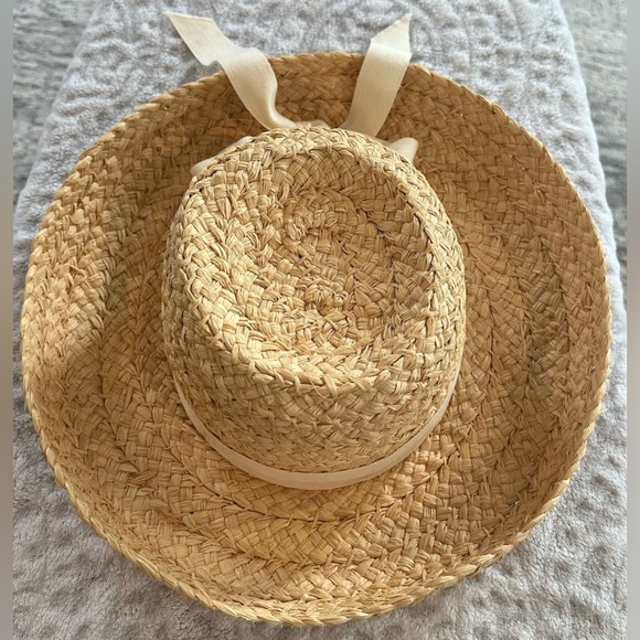 ✨VINTAGE✨ S.F. Green San Francisco SUN ☀️ HAT w/ Cream BOW EUC‼️ - Picture 12 of 15